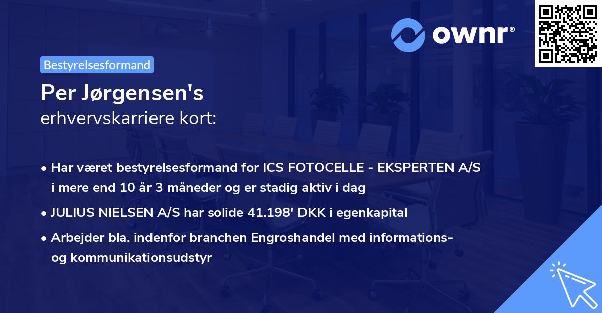 Per Jørgensen's erhvervskarriere kort