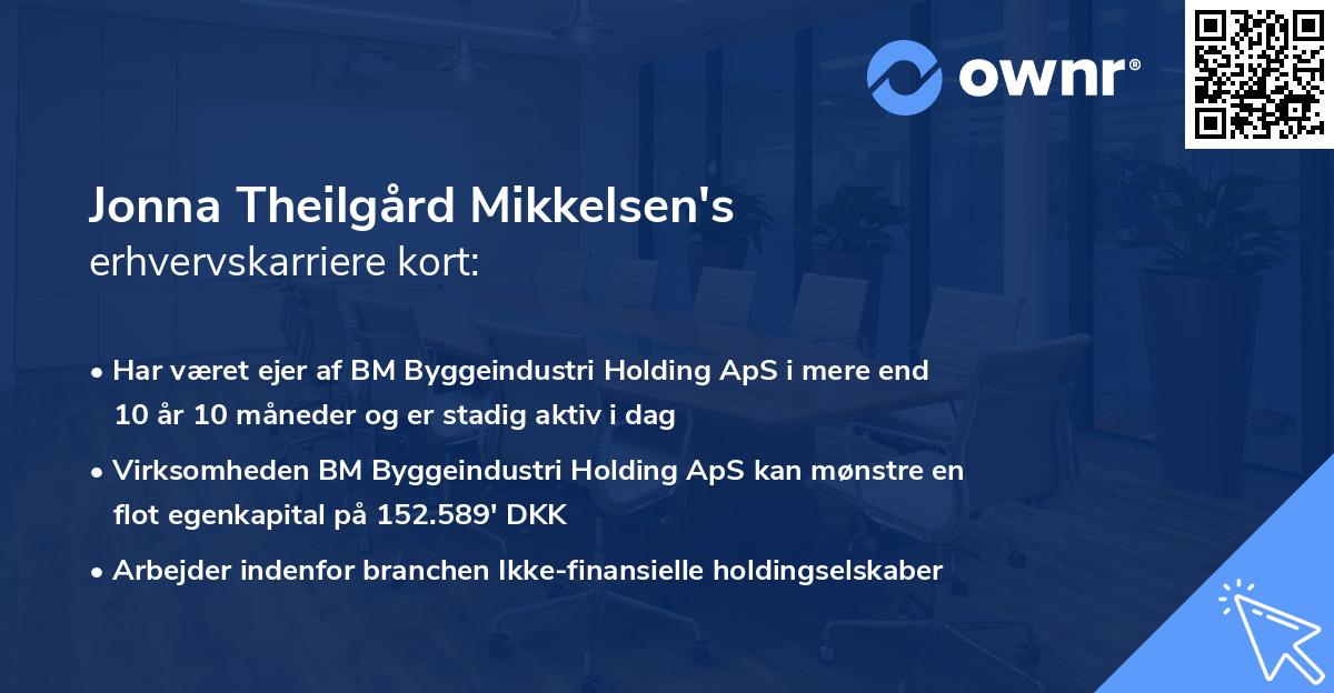 Jonna Theilgård Mikkelsen's erhvervskarriere kort