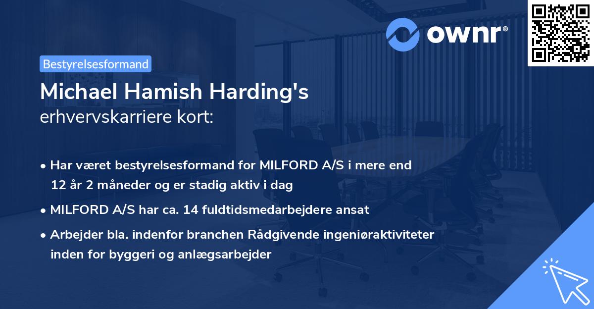 Michael Hamish Harding's erhvervskarriere kort