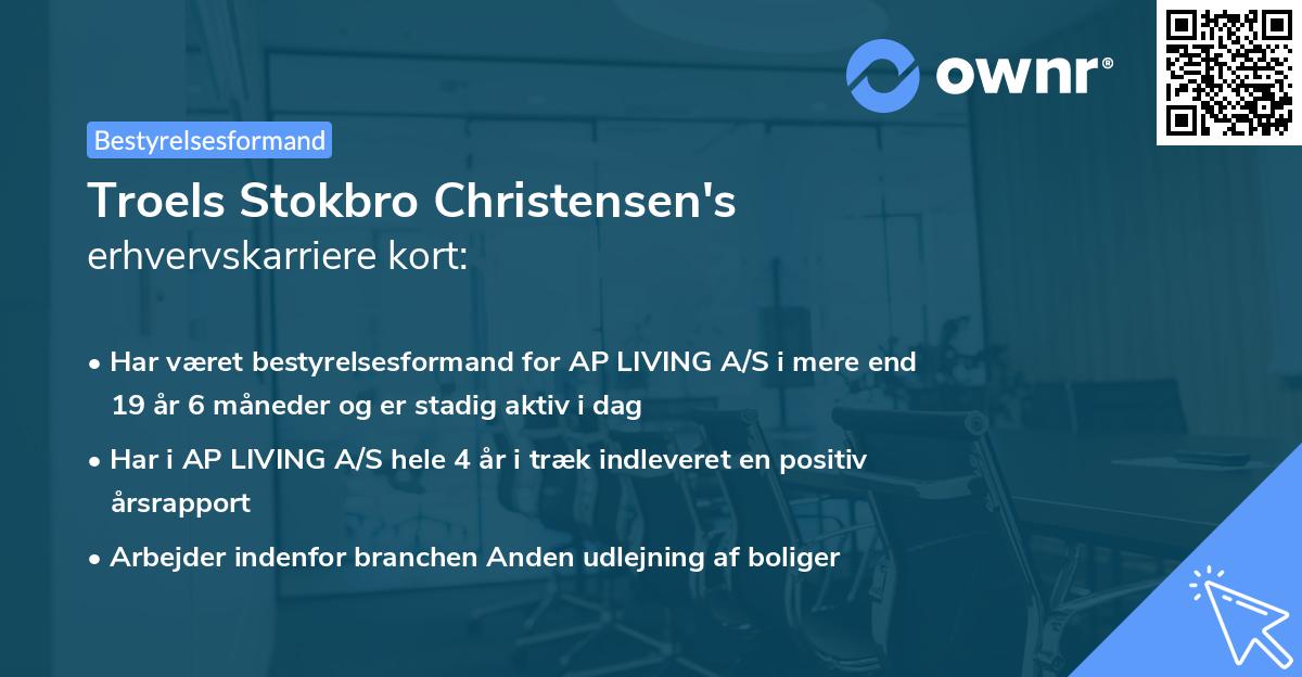 Troels Stokbro Christensen's erhvervskarriere kort