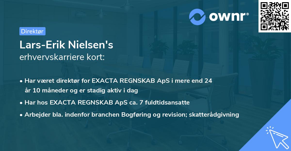 Lars-Erik Nielsen's erhvervskarriere kort