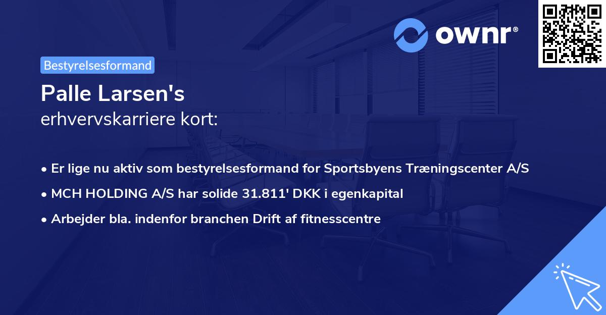 Palle Larsen's erhvervskarriere kort