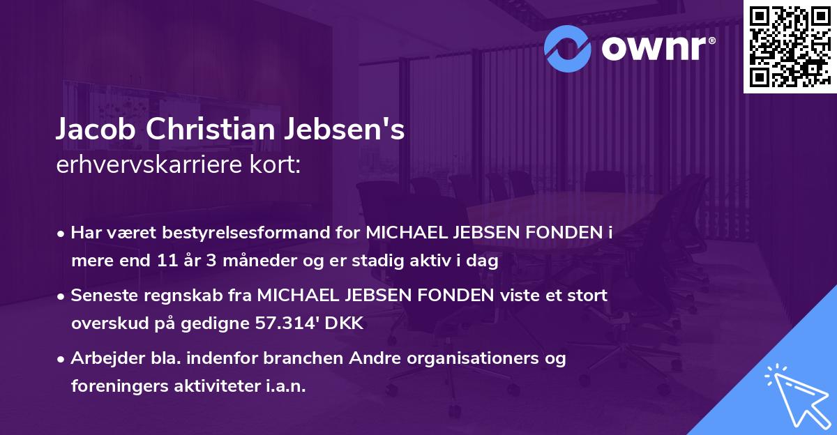 Jacob Christian Jebsen's erhvervskarriere kort