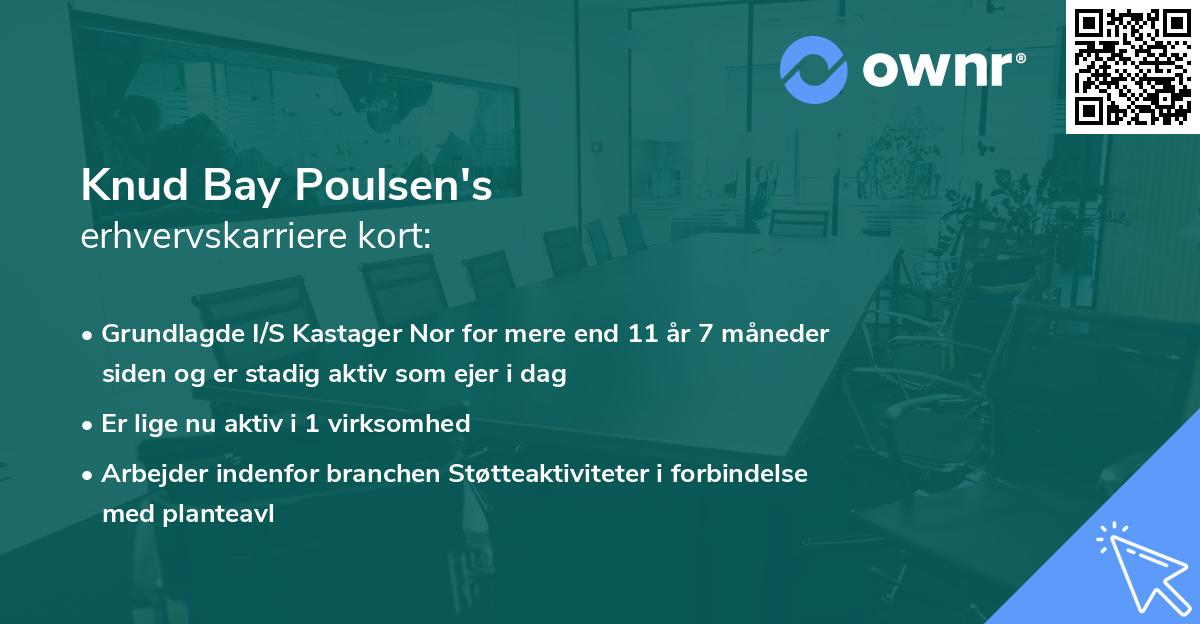 Knud Bay Poulsen's erhvervskarriere kort