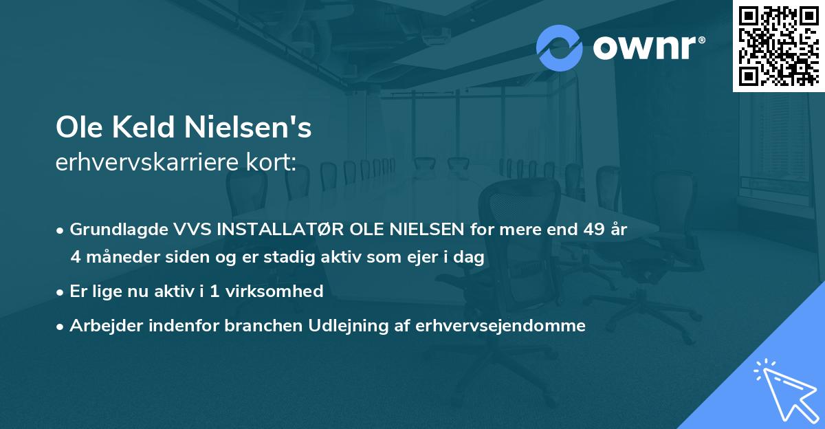 Ole Keld Nielsen's erhvervskarriere kort