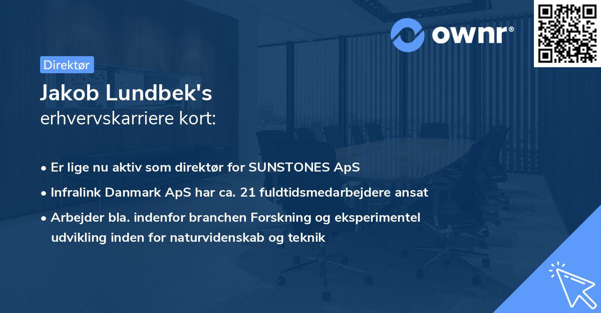 Jakob Lundbek's erhvervskarriere kort