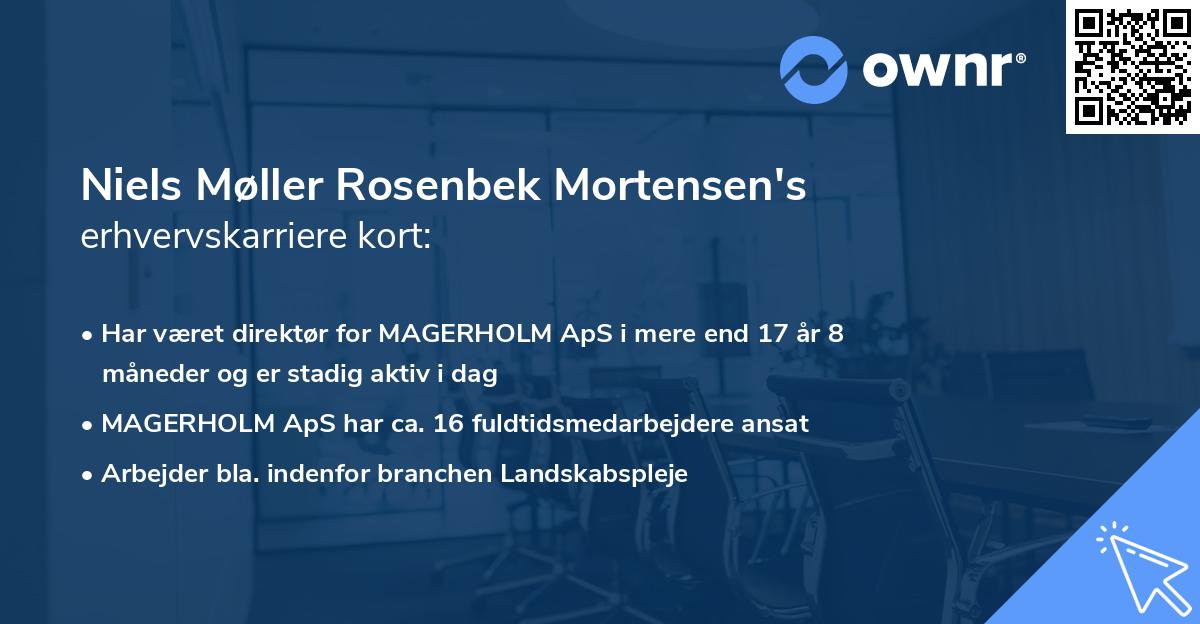 Niels Møller Rosenbek Mortensen's erhvervskarriere kort