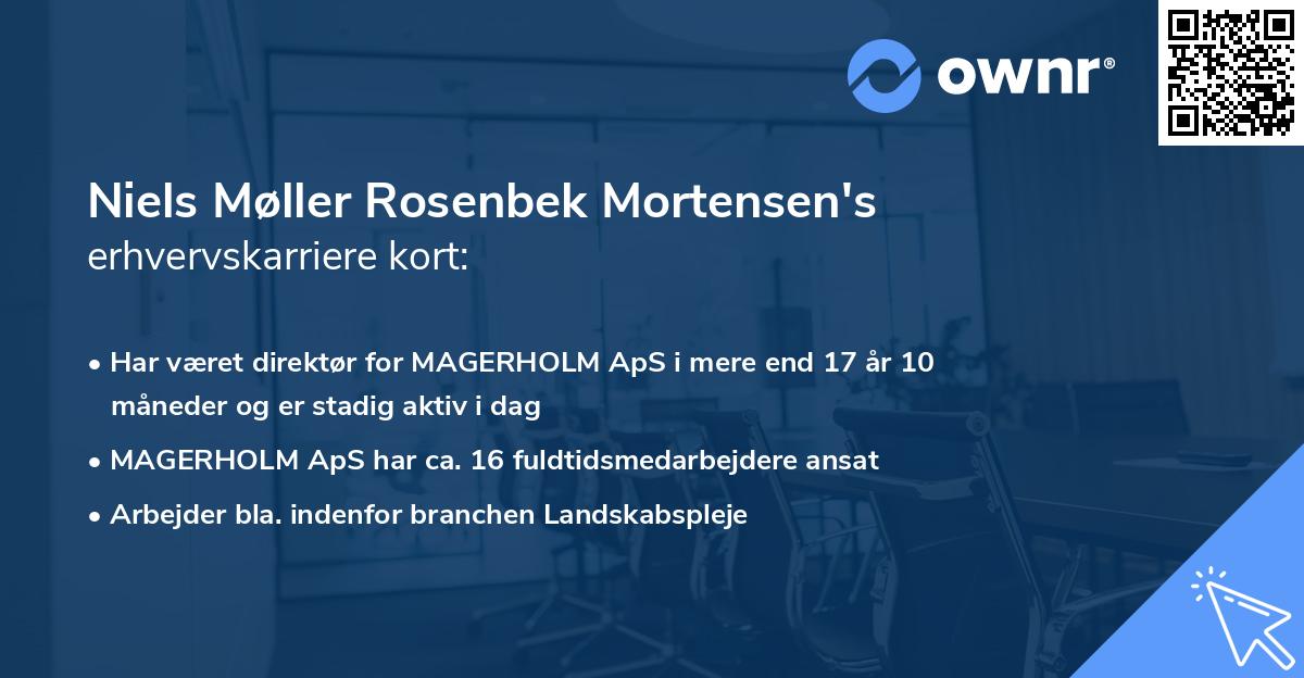 Niels Møller Rosenbek Mortensen's erhvervskarriere kort