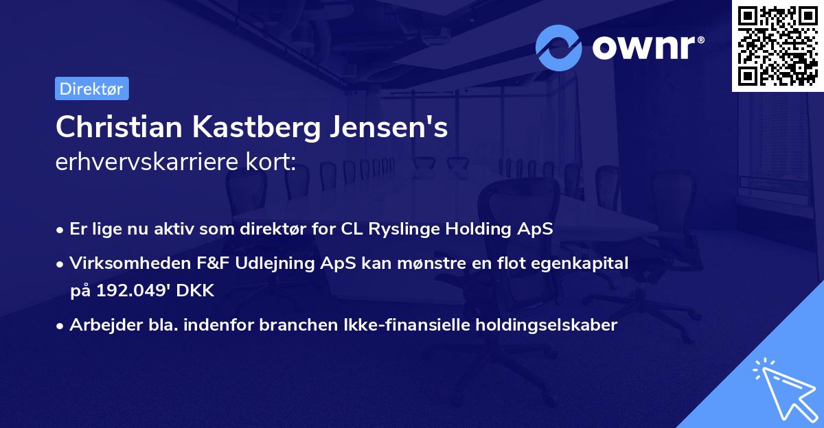 Christian Kastberg Jensen's erhvervskarriere kort