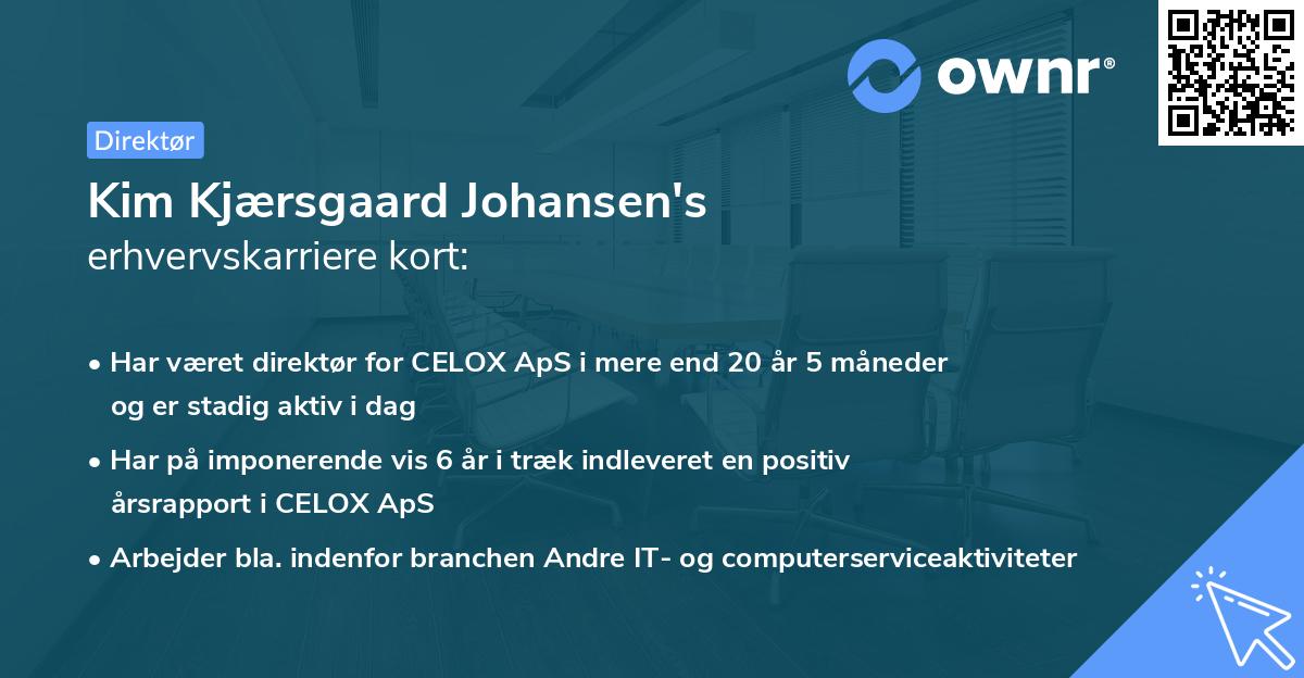 Kim Kjærsgaard Johansen's erhvervskarriere kort