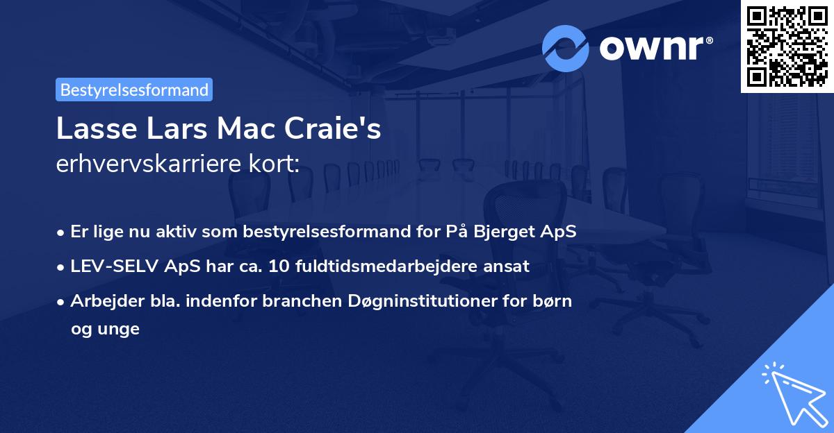 Lasse Lars Mac Craie's erhvervskarriere kort