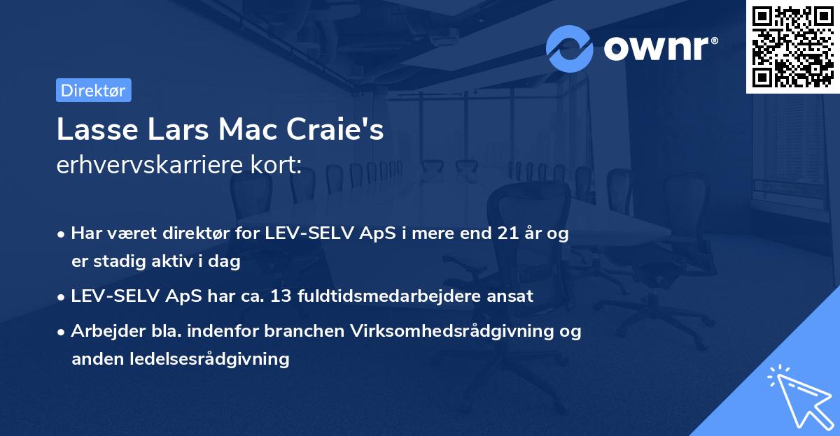 Lasse Lars Mac Craie's erhvervskarriere kort