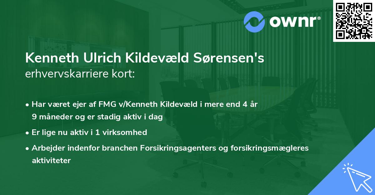 Kenneth Ulrich Kildevæld Sørensen's erhvervskarriere kort