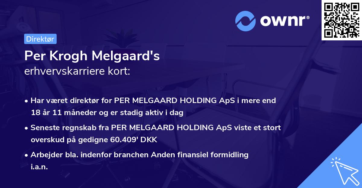 Per Krogh Melgaard's erhvervskarriere kort