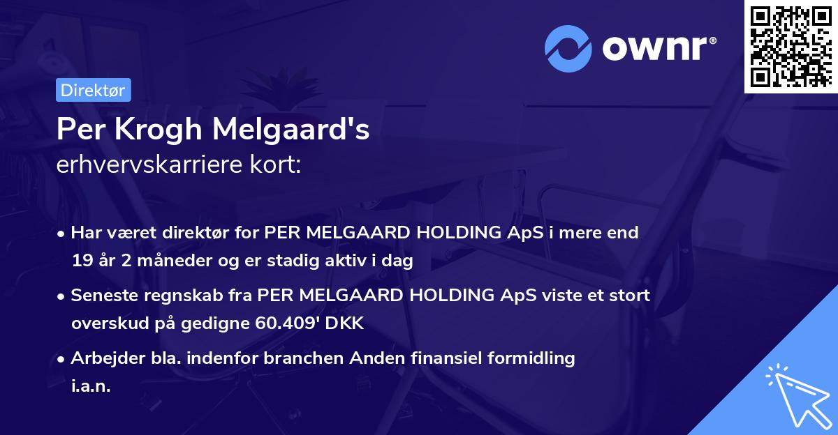 Per Krogh Melgaard's erhvervskarriere kort