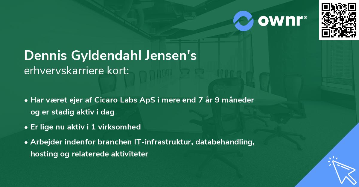 Dennis Gyldendahl Jensen's erhvervskarriere kort