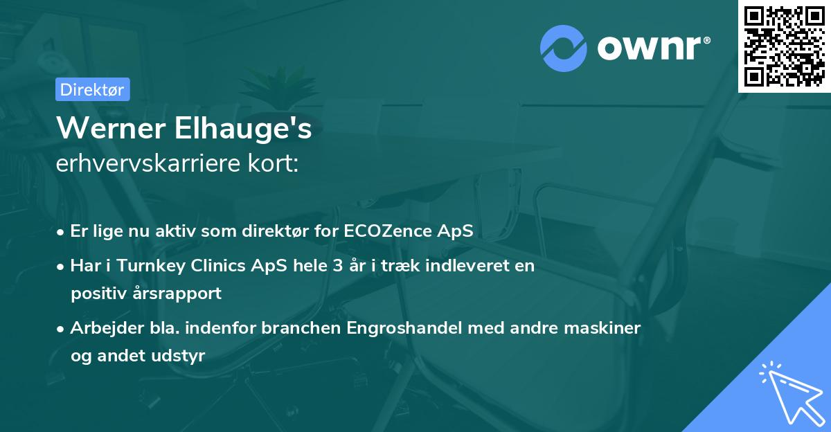Werner Elhauge's erhvervskarriere kort