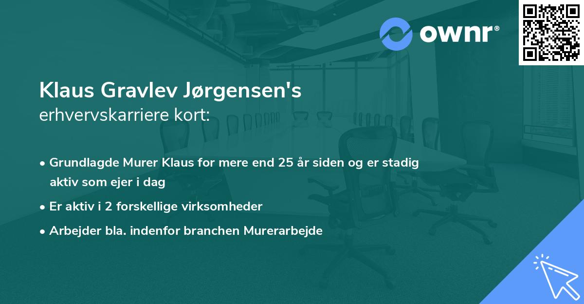 Klaus Gravlev Jørgensen's erhvervskarriere kort