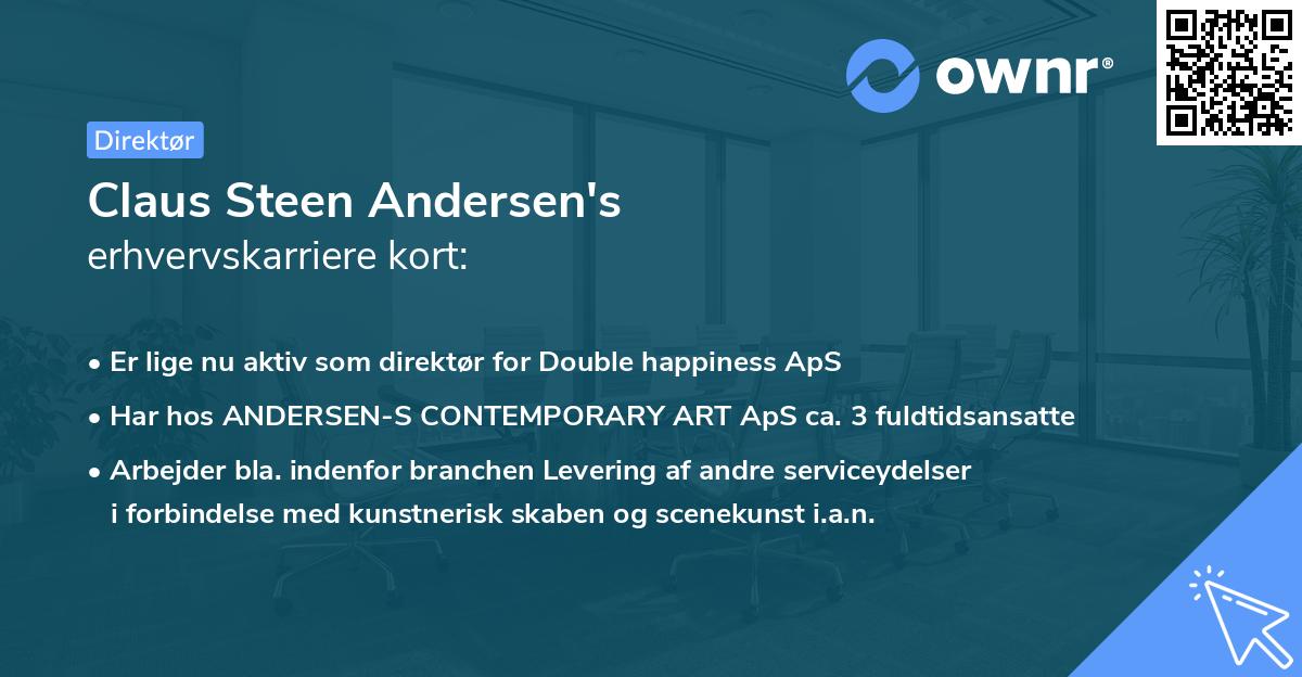 Claus Steen Andersen's erhvervskarriere kort