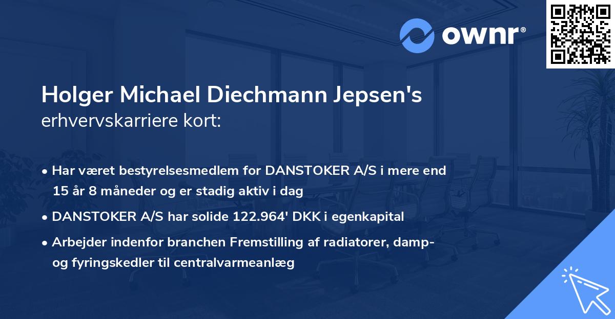 Holger Michael Diechmann Jepsen's erhvervskarriere kort