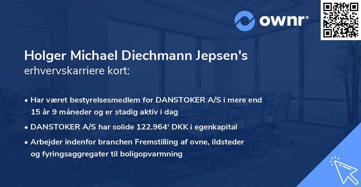 Holger Michael Diechmann Jepsen's erhvervskarriere kort