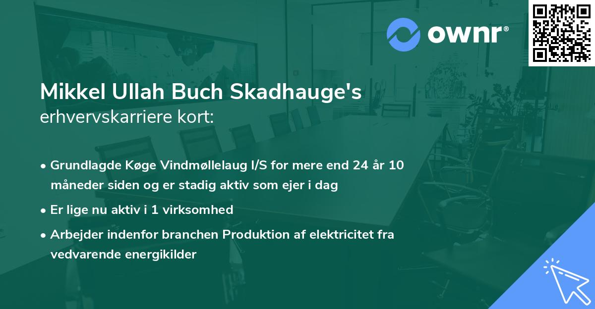Mikkel Ullah Buch Skadhauge's erhvervskarriere kort