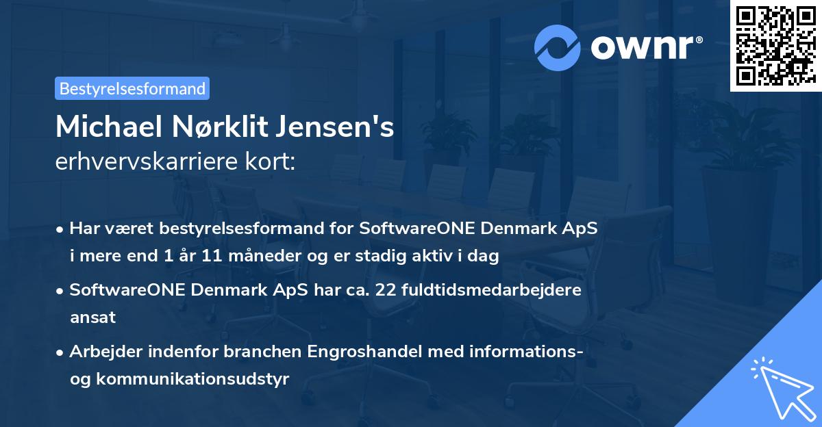 Michael Nørklit Jensen's erhvervskarriere kort