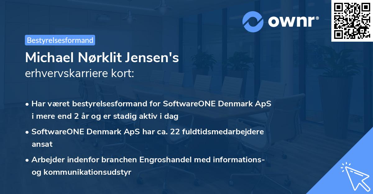 Michael Nørklit Jensen's erhvervskarriere kort
