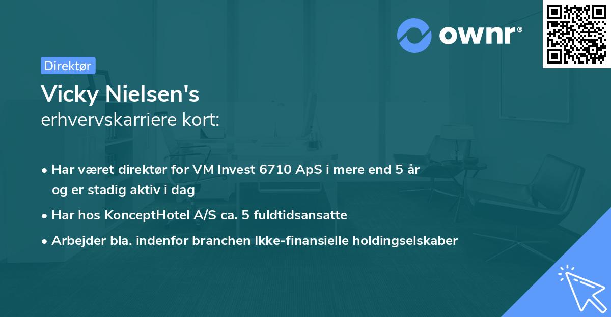 Vicky Nielsen's erhvervskarriere kort