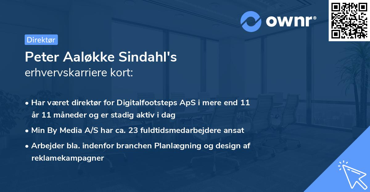 Peter Aaløkke Sindahl's erhvervskarriere kort