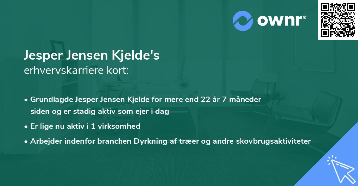 Jesper Jensen Kjelde's erhvervskarriere kort
