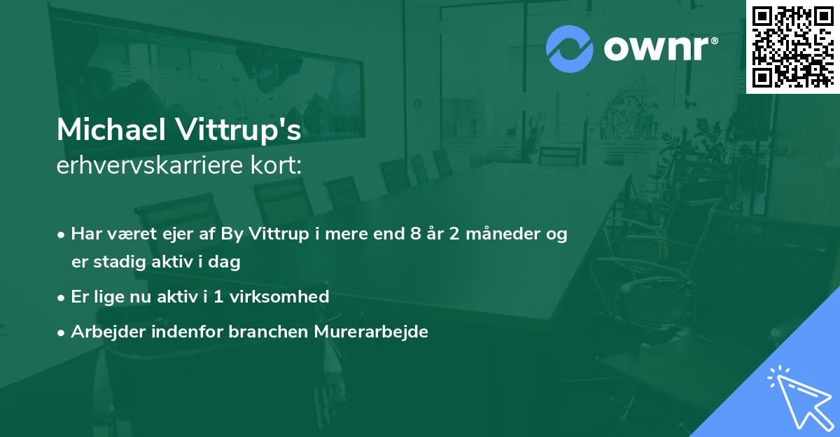 Michael Vittrup's erhvervskarriere kort