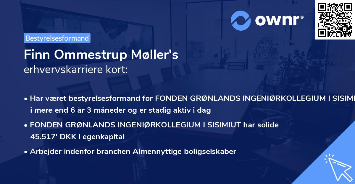 Finn Ommestrup Møller's erhvervskarriere kort