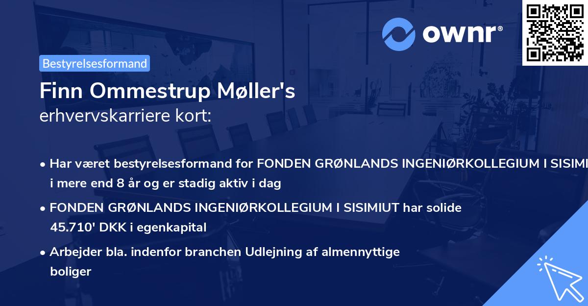 Finn Ommestrup Møller's erhvervskarriere kort