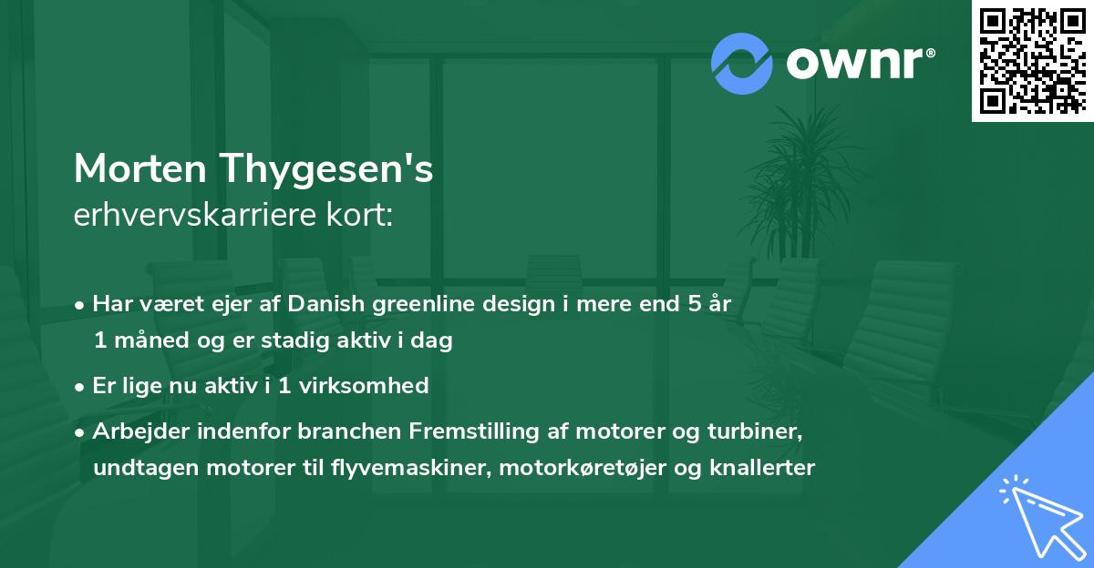 Morten Thygesen's erhvervskarriere kort