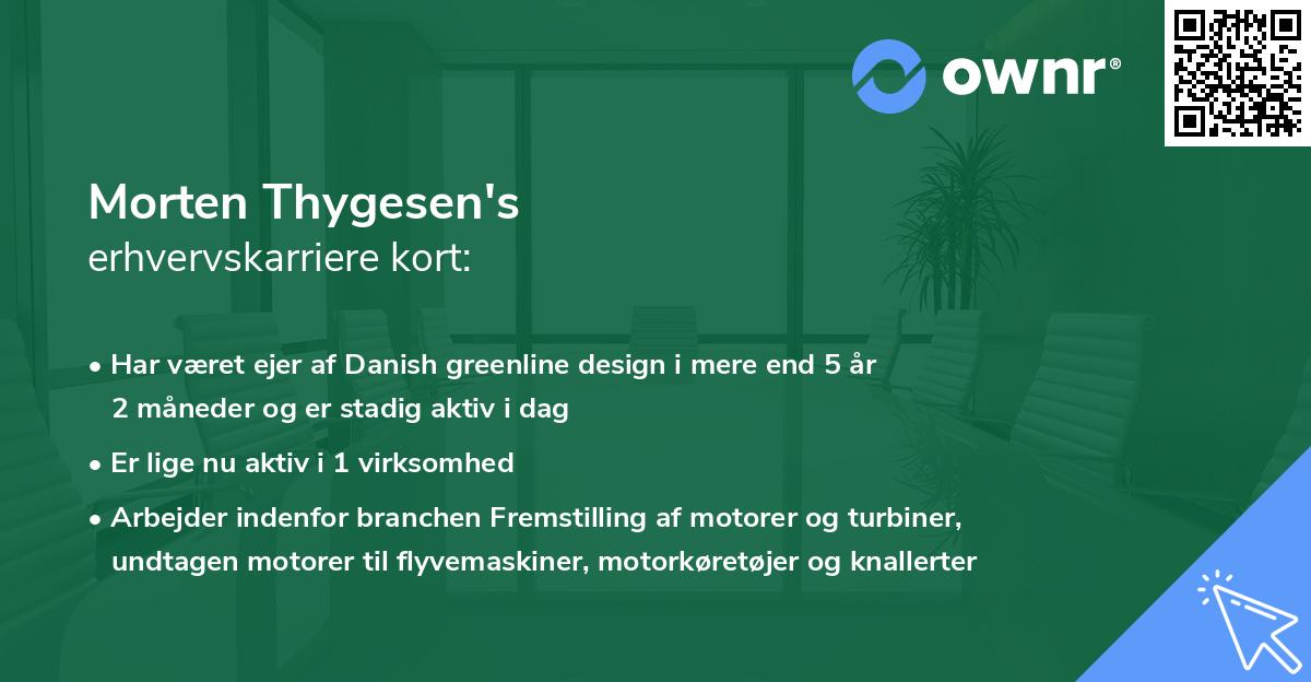 Morten Thygesen's erhvervskarriere kort
