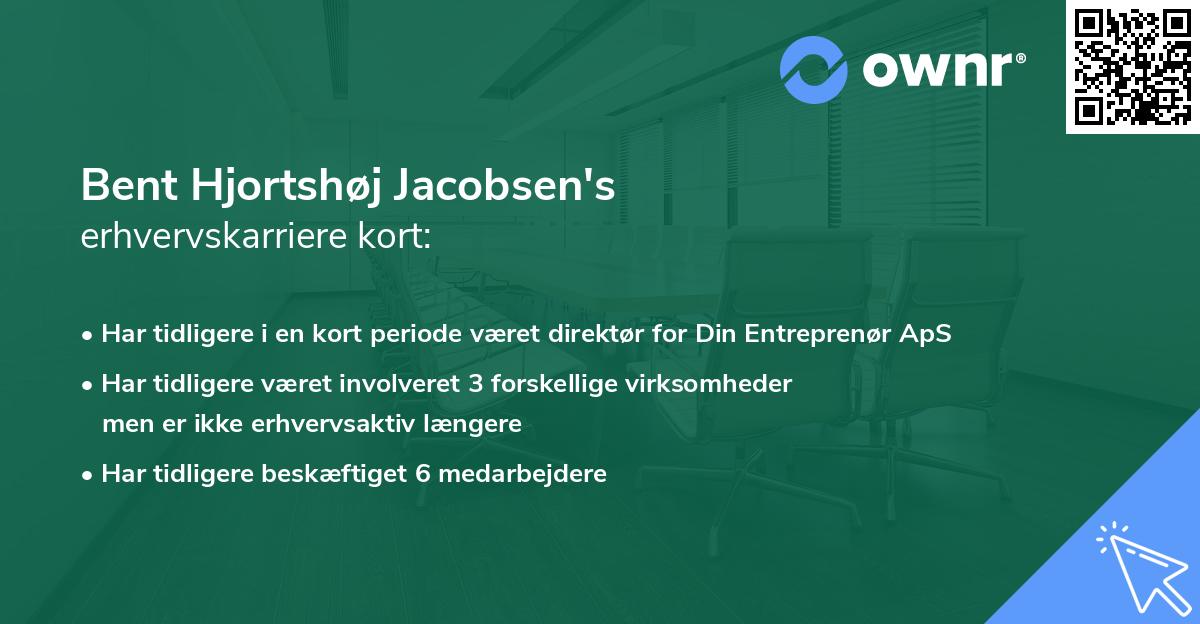 Bent Hjortshøj Jacobsen's erhvervskarriere kort