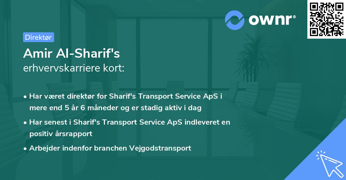 Amir Al-Sharif's erhvervskarriere kort