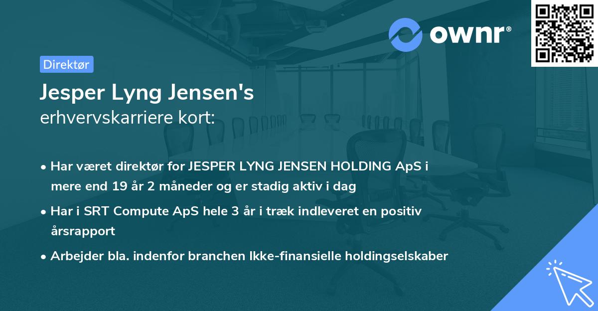 Jesper Lyng Jensen's erhvervskarriere kort