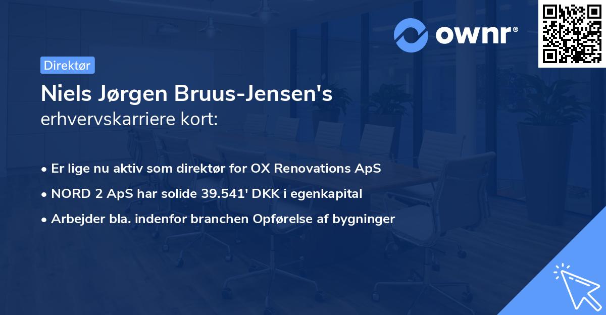 Niels Jørgen Bruus-Jensen's erhvervskarriere kort