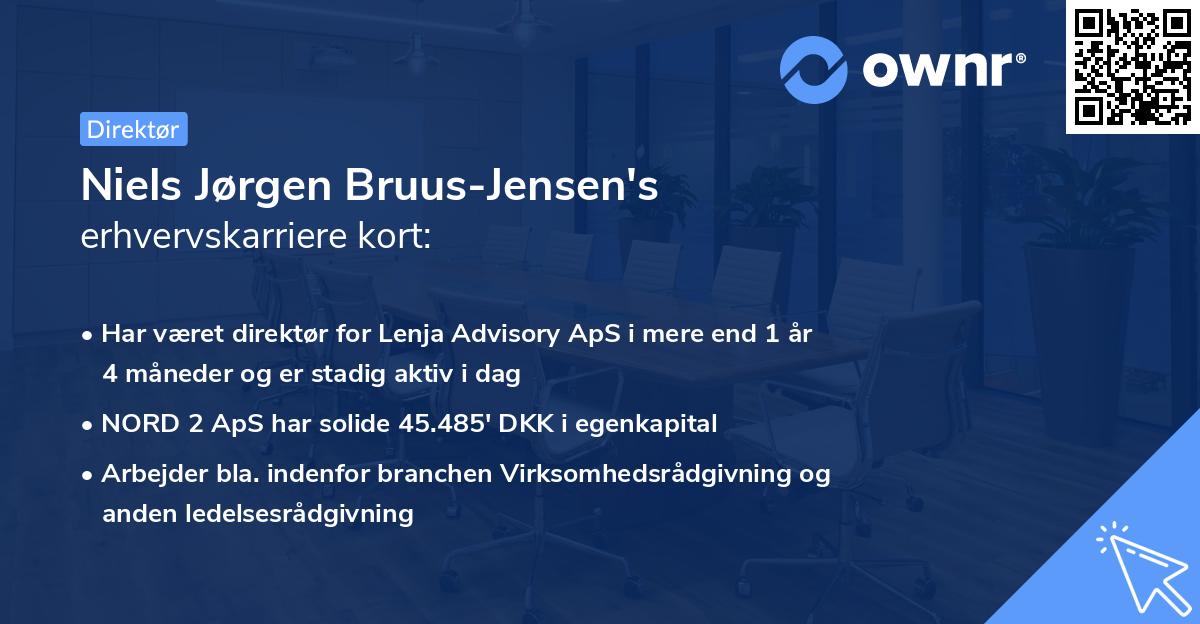 Niels Jørgen Bruus-Jensen's erhvervskarriere kort