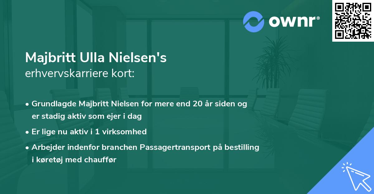 Majbritt Ulla Nielsen's erhvervskarriere kort