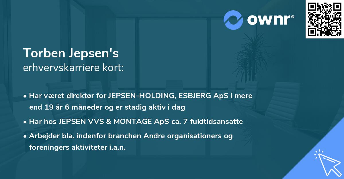 Torben Jepsen's erhvervskarriere kort
