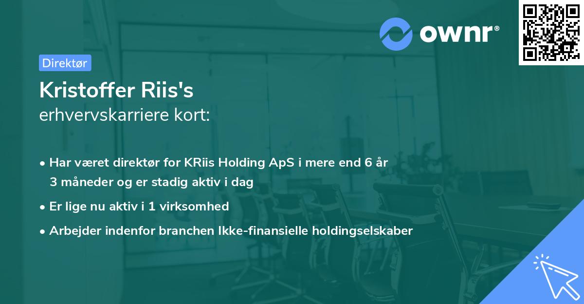 Kristoffer Riis's erhvervskarriere kort