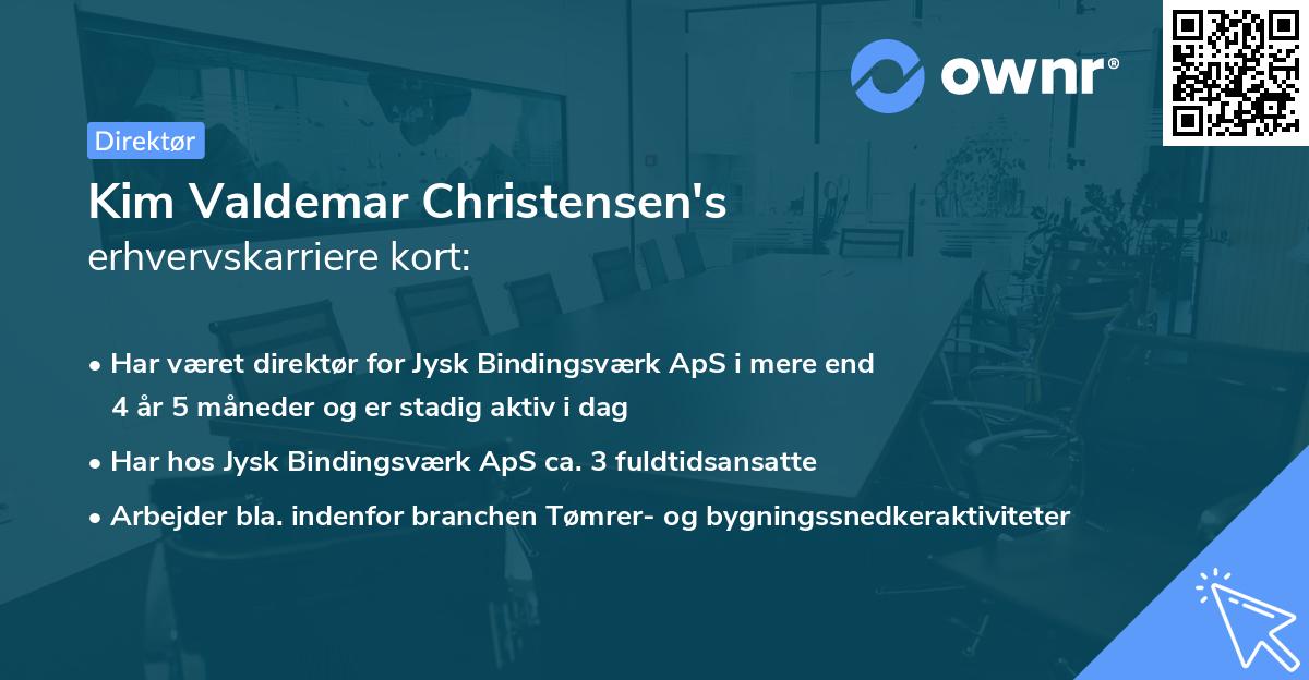Kim Valdemar Christensen's erhvervskarriere kort
