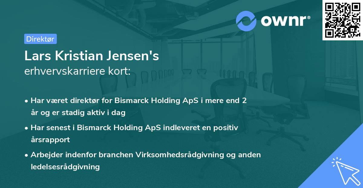 Lars Kristian Jensen's erhvervskarriere kort