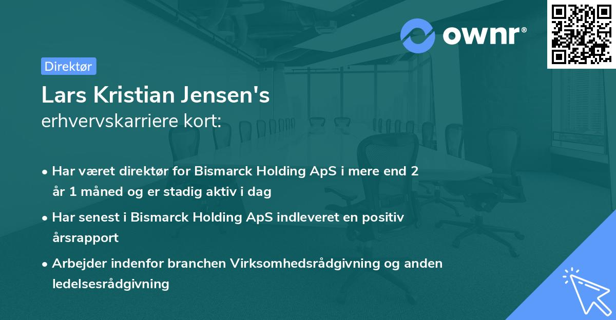 Lars Kristian Jensen's erhvervskarriere kort