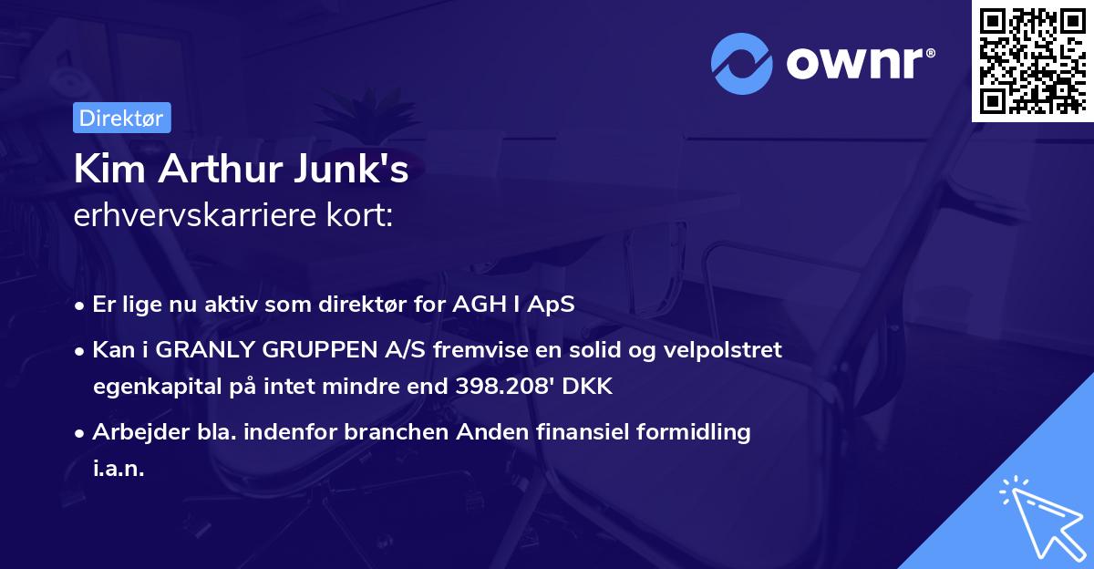 Kim Arthur Junk's erhvervskarriere kort
