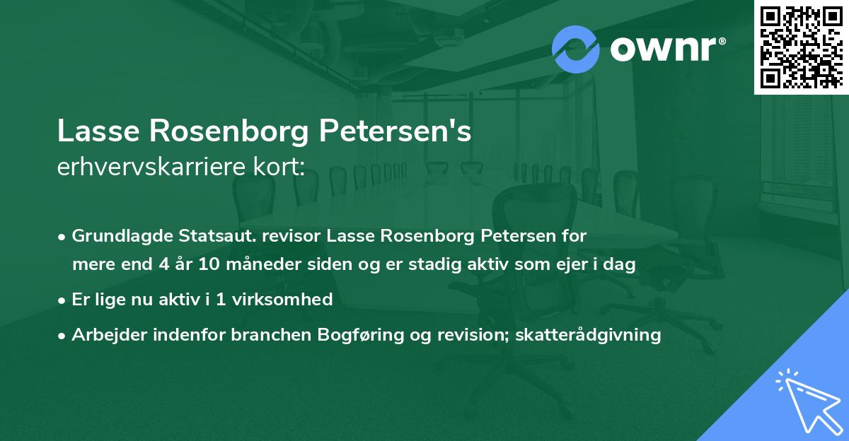 Lasse Rosenborg Petersen's erhvervskarriere kort