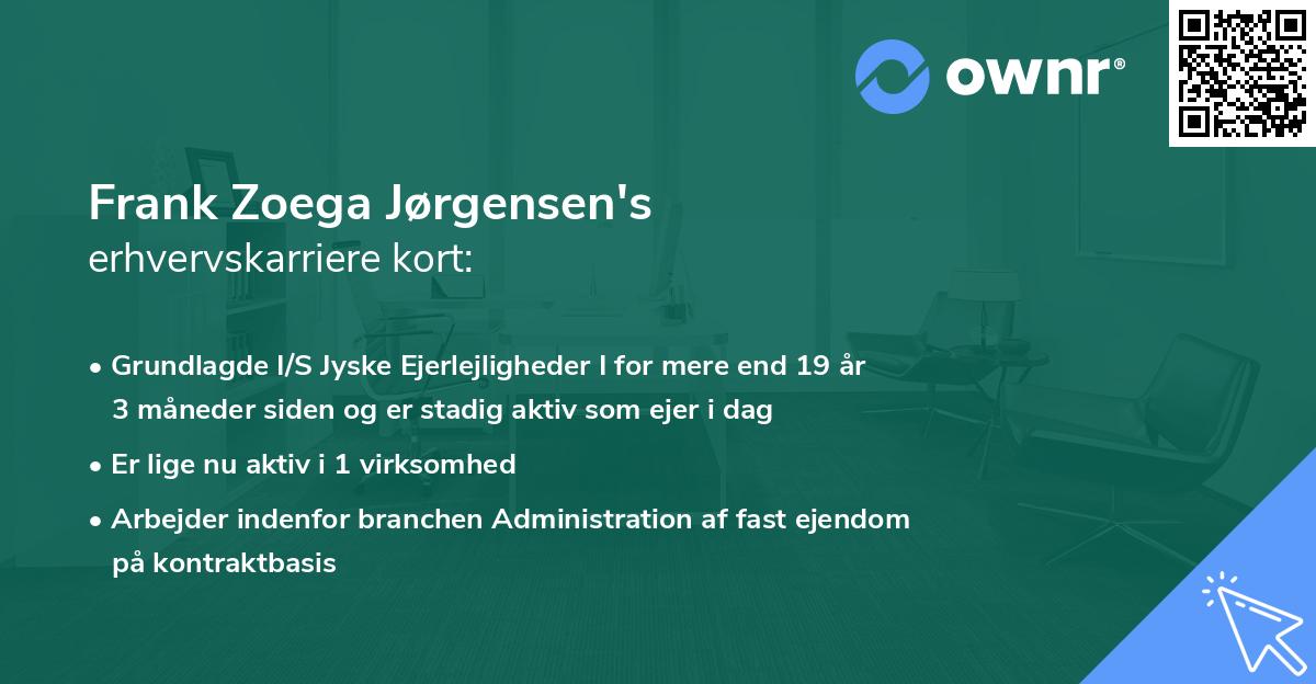 Frank Zoega Jørgensen's erhvervskarriere kort